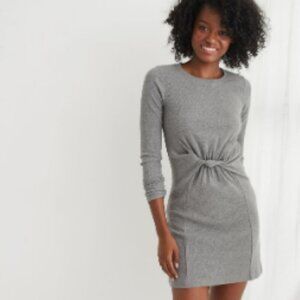 NEW Aerie Ribbed Knit Knotted Sheath Dress
